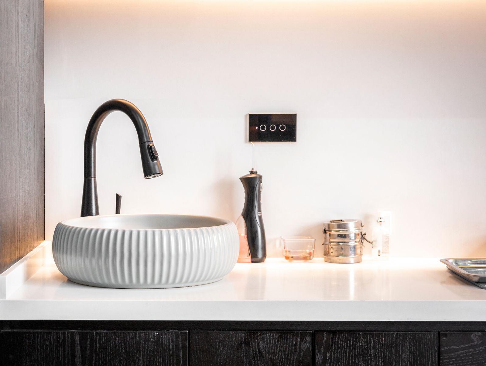 Modern kitchen sink and faucet